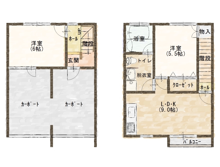 【アパート】糸魚川市新鉄 2 丁目　ラッキーヒルズＢ号室