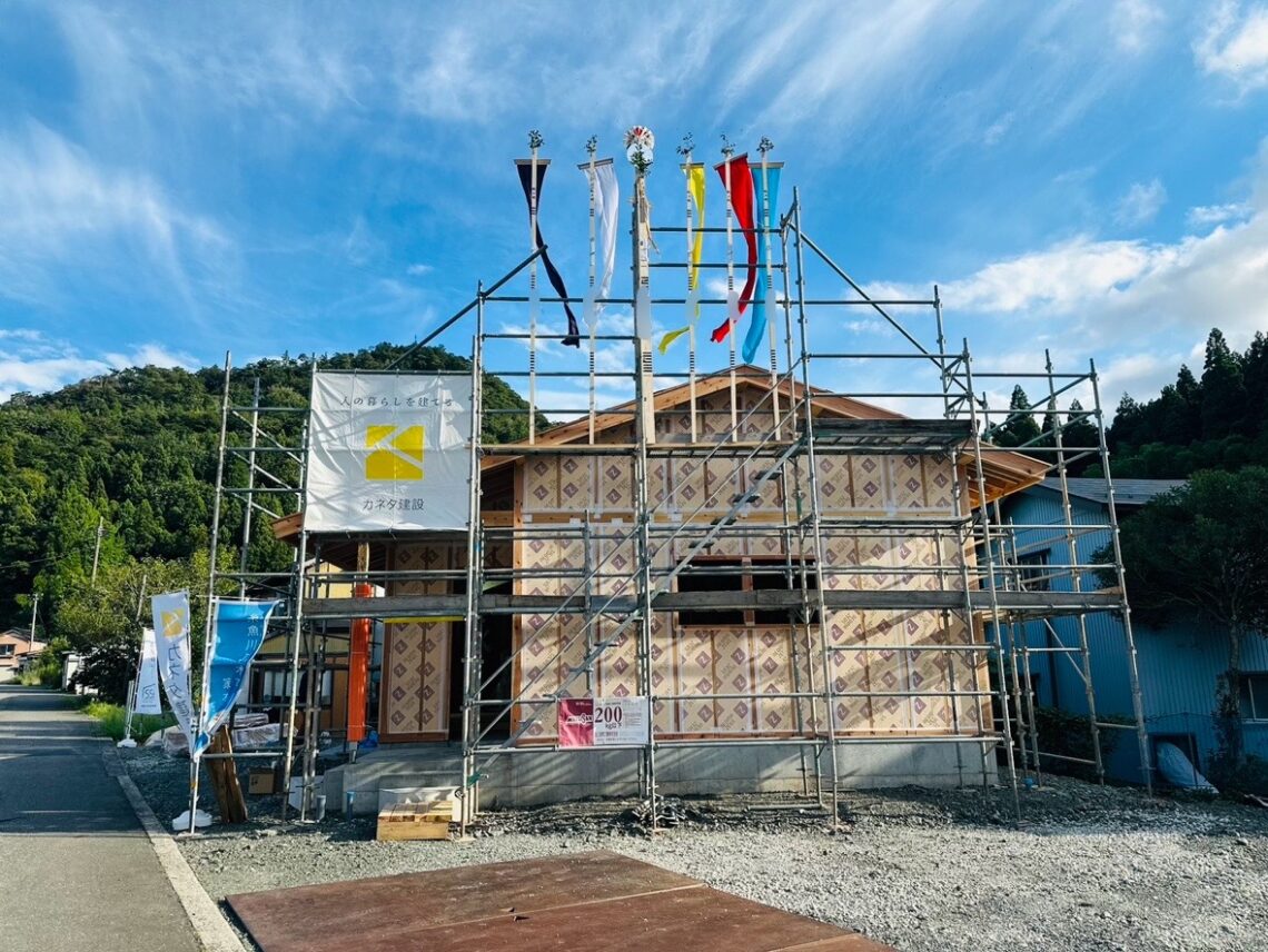 糸魚川市頭山「餅まき＆上棟式」