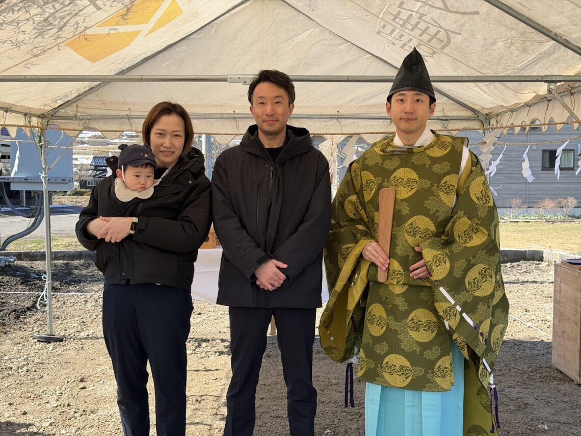 気持ちのいい快晴の地鎮祭【I様邸】