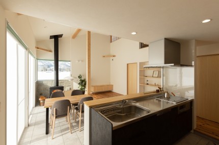 新潟県上越市の注文住宅|薪ストーブのある家|カネタ建設| 5322913c492a548bc0ff10be67993c29