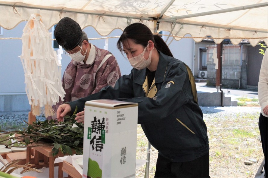 地鎮祭|O様邸|糸魚川市|新築|建築行事|晴天の地鎮祭 IMG_0824