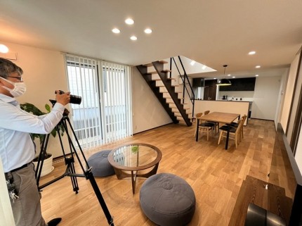 上越市|注文住宅|新築|カネタ建設|ETUSUS│エツサス|無垢床フローリングのLDK|竣工撮影 IMG_5651
